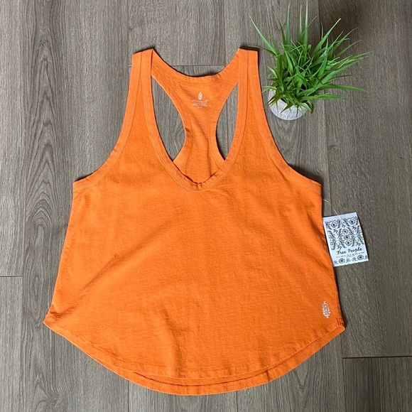 Free People Tops - Free People Keep Rolling Tank In Blood Orange Size Extra Small